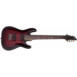 SCHECTER Damien Elite 7 2014, Rosewood Fingerboard - Crimson Red Burst
