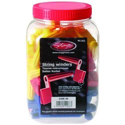 Stagg GSW-40, farebné kľučky na navíjanie strún (40ks) 
