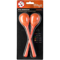 Stagg EGG-MA L/OR, pár vajíčok, dlhá rukoväť, oranžové 