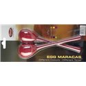 Stagg EGG-MA L/RD, pár vajíčok, dlhá rukoväť, červené 