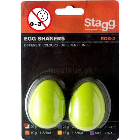Stagg EGG-2 GR, pár vajíčok, zelenej 