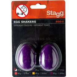 Stagg EGG-2 PP, pár vajíčok, purpurovej 