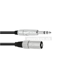 Kabel XK-09 XLR samec - Jack 6,3 stereo, 0,9 m