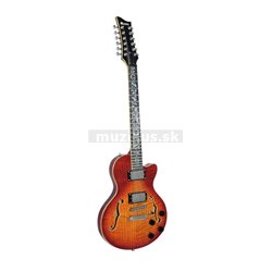 Dimavery LP-612 elektrická gitara 12-tich strunová, žíhaný sunburst 