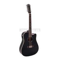 Dimavery DR-612 Western guitar 12-string, black