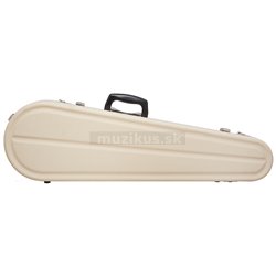 HISCOX Shaped Violin Case - Ivory/Silver