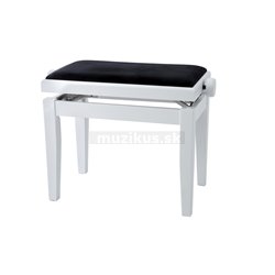 GEWA Piano stolička Deluxe Bílá, matná Černý sedák JB2