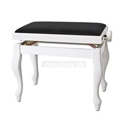 GEWA Piano stolička Deluxe Classic Bílá - vysoký lesk JB2