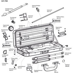 GEWA Made in Germany Pouzdro pro violu " JAEGER Prestige Náhradní potah, Sof-Tex černá s optikou karbonu 