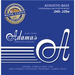 Adamas Struny pro akustický bas Adamas Nuova coated Sada 4-string Med 5300NU-M