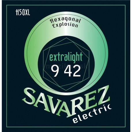 Savarez Savarez struny pro E-kytaru Hexagonal Explosion Nickel Ex-Light .009-.042 H50XL