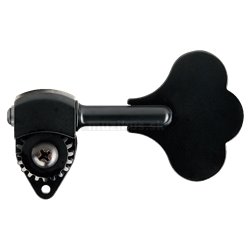 Hipshot HB6 - Ultralite Bass Machine Head, 1/2 Post, Clover Leaf Key, Bass Side - Black