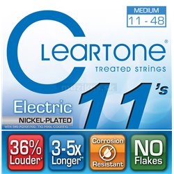 Cleartone Electric Nickel-Plated EMP, Electric Guitar String Set, Medium, .011-.048 2