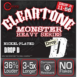 Cleartone Monster Heavy Series Nickel-Plated EMP, Electric Guitar String Set, Drop D, .011-.056 2