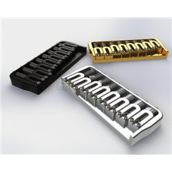 Hipshot Fixed Guitar Bridge for 8-String, .175 / 4.5 mm - Chrome