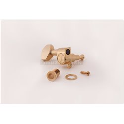 Hipshot Classic Closed Guitar Tuning Machine - Bass Side Black (Left) - Gold