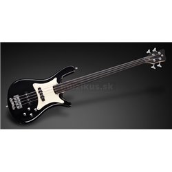 Warwick Teambuilt Pro Series Streamer CV, 4-String, Fretless - Solid Black High Polish