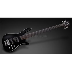 Warwick Teambuilt Pro Series Streamer LX, 4-String, Fretless - Solid Black High Polish