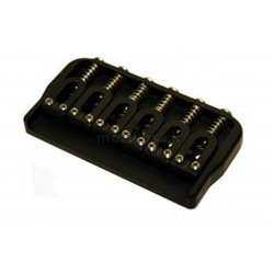 Hipshot Fixed Guitar Bridge for 6-String, .125 / 3.2 mm - Black