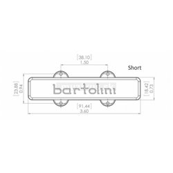 Bartolini 9CBJS-S1 - Jazz Bass Pickup, Single Coil, 4-String, Neck 2