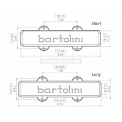 Bartolini 9SU L/S - Jazz Bass Pickup, Single Coil, 4-String, Set 2