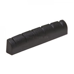Black TUSQ XL PT-6116-00 - Acoustic/Electric Guitar Nut, Flat, Slotted, 1 11/16 long