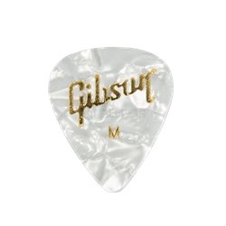 GIBSON Pearloid Guitar Picks White Medium