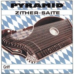 PYRAMID STRINGS FOR ZITHER ZITHER HANDLE. MUNICH TUNING A silver-steel 