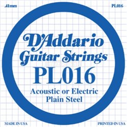 D'ADDARIO Plain Steel - Jednotlivá struna - .016