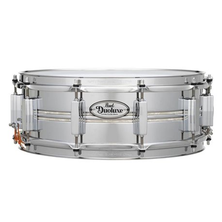 Pearl DUX1450BR/405 Duoluxe 14”x5” - Jupiter Alloy Chrome/Brass / Nicotine White Marine Pearl Inlays