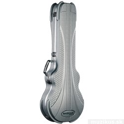 RockCase - Premium Line - LP-Style Electric Guitar ABS Case, curved - Silver