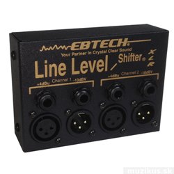 EBTECH Line Level Shifter - 2 Channel, XLR/TRS