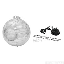 Zrkadlová guľa 40cm SET, vrátane motorku 