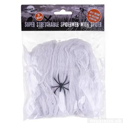 Halloween bílá pavučina 20g s černým pavoukem
