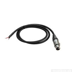PSSO DMX kabel, XLR Neutrik 3pin (F), 1 m, černý