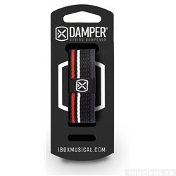 Damper medium - MD - for electric guitars, 5 strings basses and guitars - Polyester fabric tag - red, white, black color