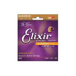 Elixir .039 - Acoustic strings Nano-Web Phosphor-bronze