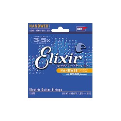 Elixir Light 12 strings .010/.010-.046/.026 - Electric strings Anti-Rust Nano-web