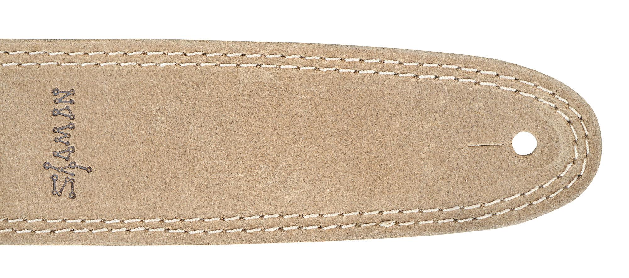 Shaman Standard 02 Light Brown Leather Strap, White Stitching Smooth 2