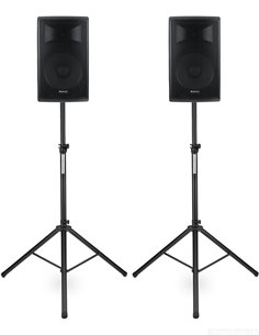 Pronomic E-212 MA 12" Active Speaker 500 Watt Stand Set