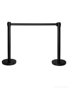 Stagecaptain PLS-200 BKB Barrier Post Crowd Control System Black Pair