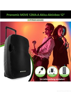 Pronomic MOVE 12MA-A Battery-Powered Active Speaker 12" 2