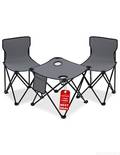 Stagecaptain CS-4547 GY Camping Table Set Gray
