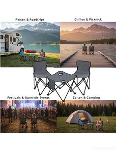 Stagecaptain CS-4547 GY Camping Table Set Gray 2
