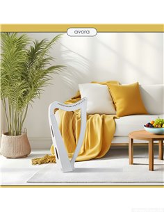 Avora Celtic Harp 19 Strings White 2