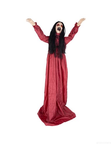 Halloween dívka v červených šatech, 157 cm