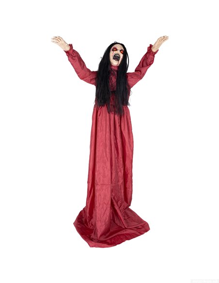 Halloween dívka v červených šatech, 157 cm