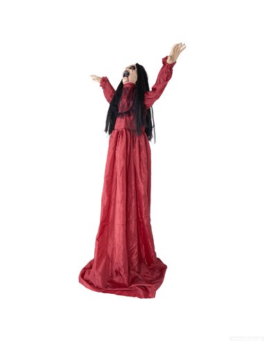 Halloween dívka v červených šatech, 157 cm